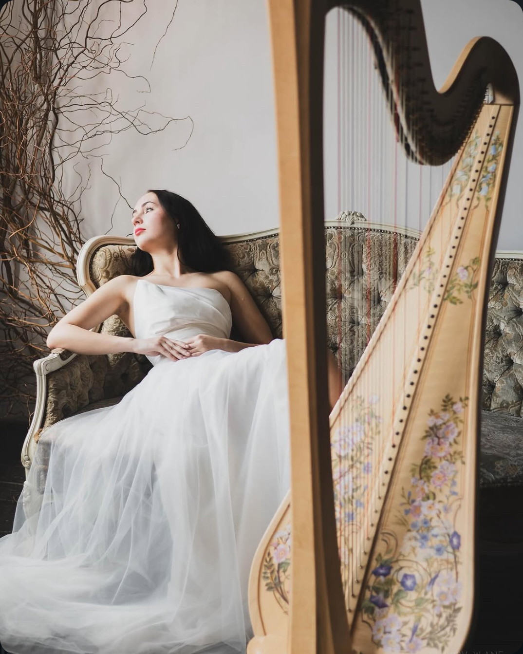 Harpist Krystyna Siek – professional photoshoot