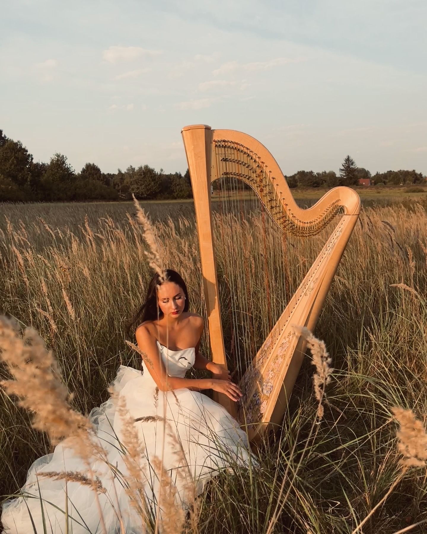 Harpist Krystyna Siek – professional photoshoot