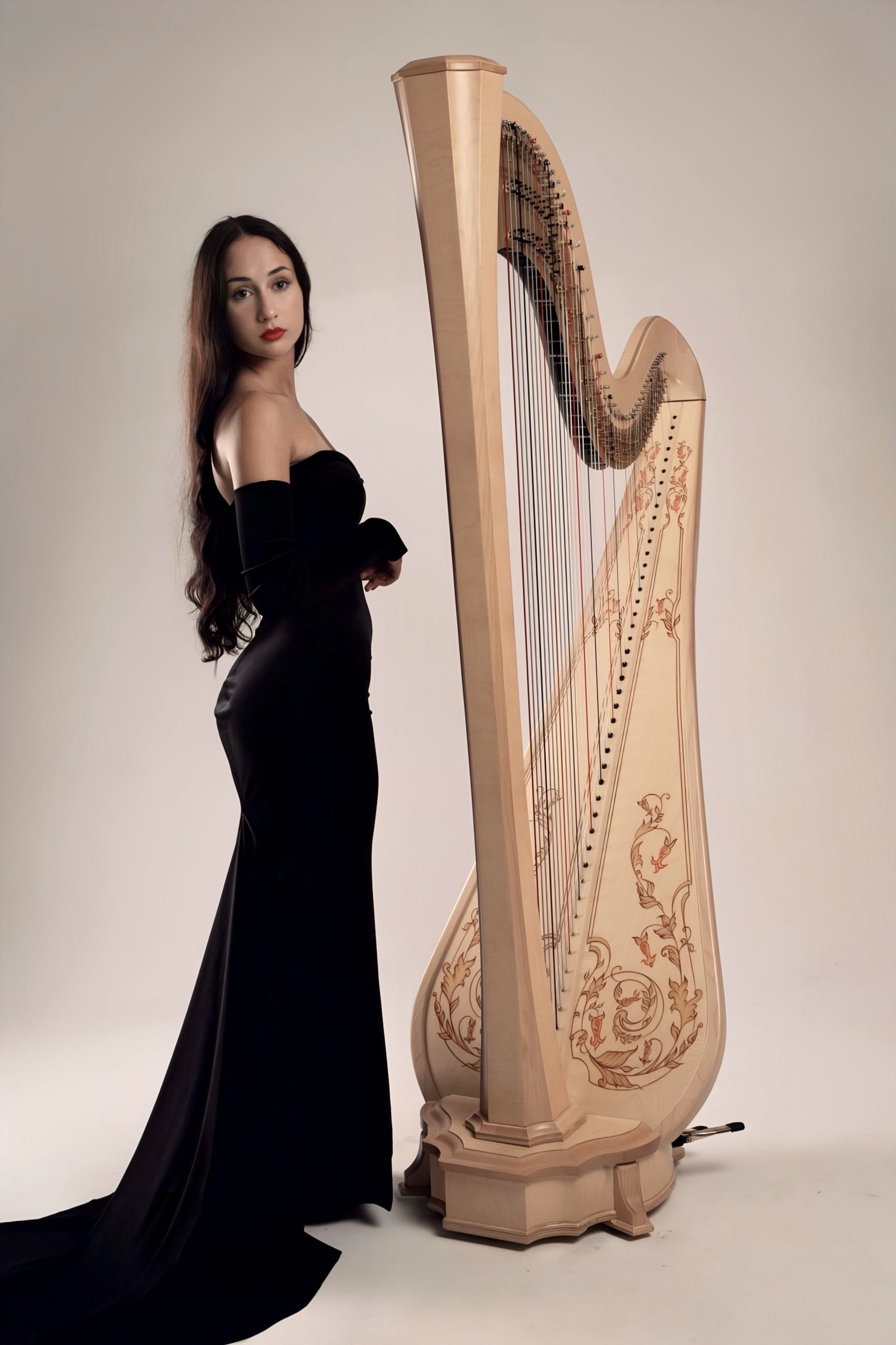 Harpist Krystyna Siek – professional photoshoot
