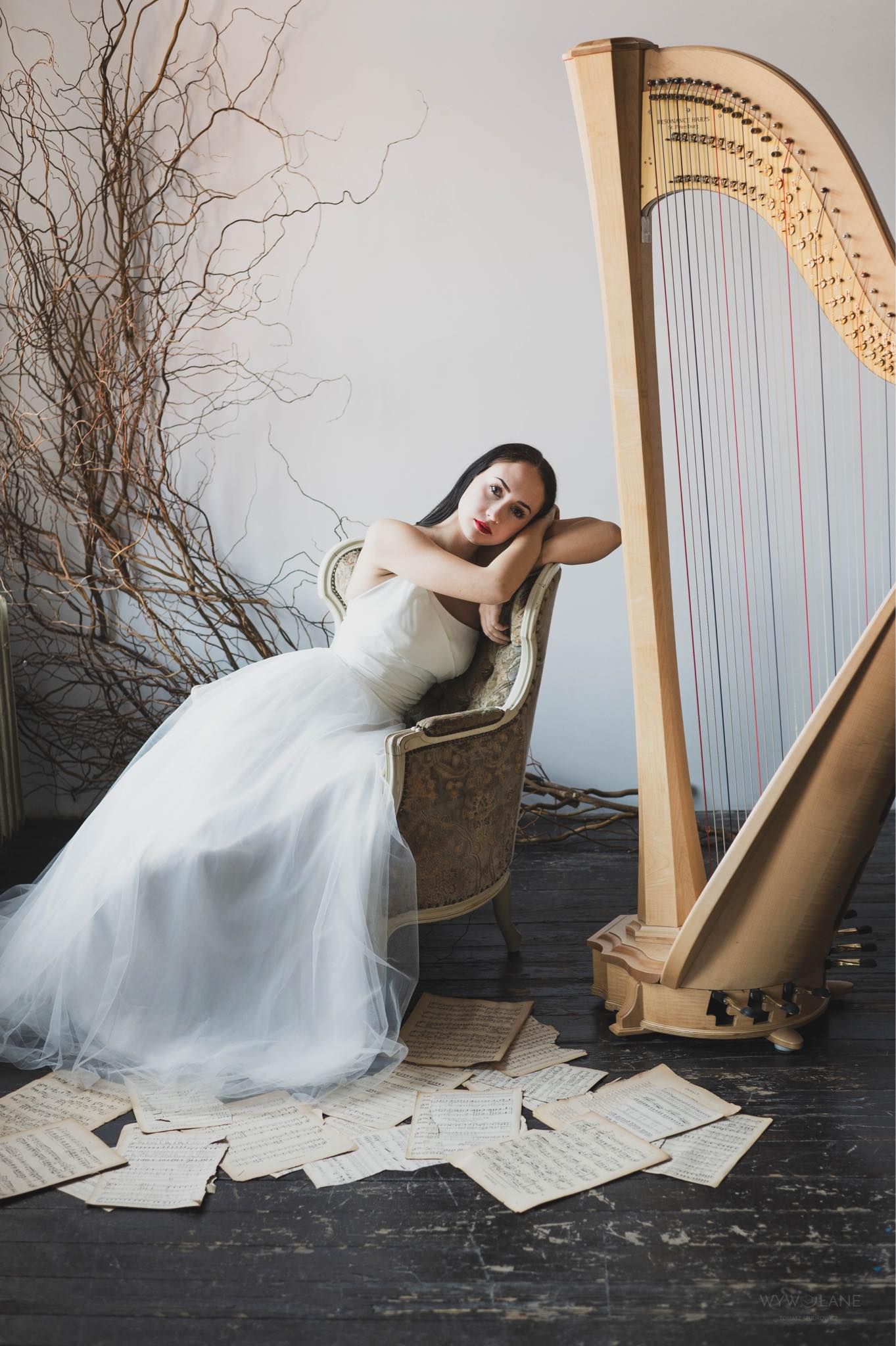 Harpist Krystyna Siek – professional photoshoot