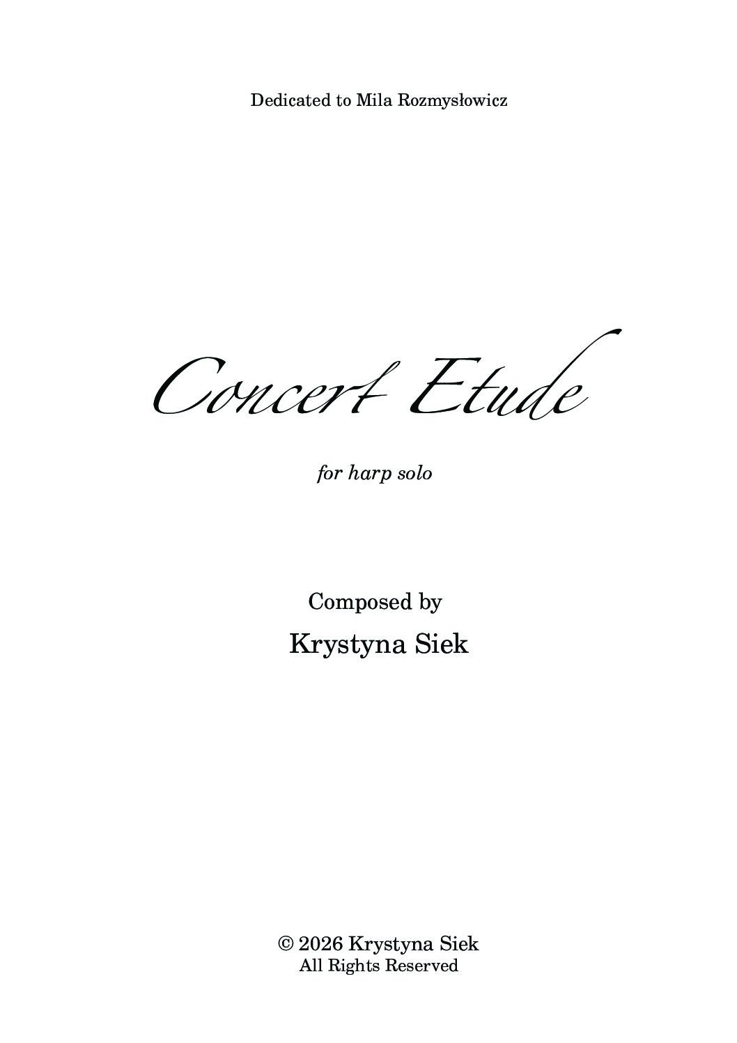 Concert Etude