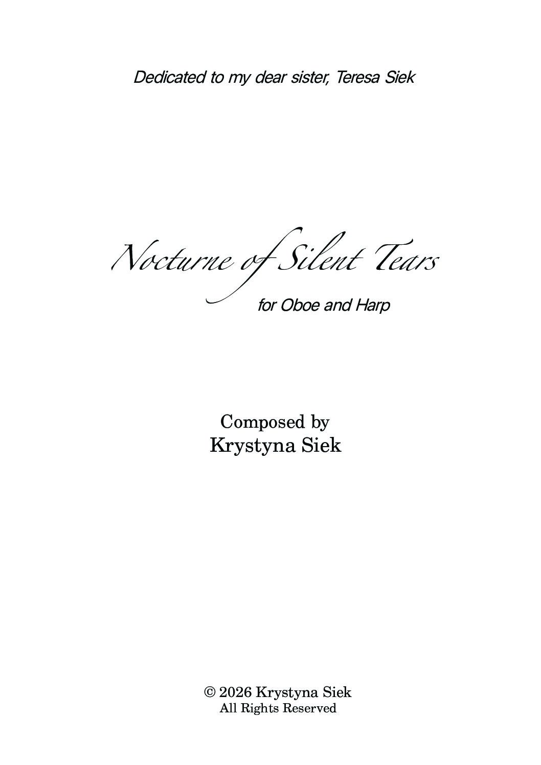 Nocturne of Silent Tears
